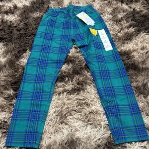 Blue and Green Plaid Pants